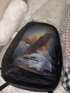 supreme mm6 maison margiela eagle leather backpack